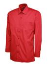 UC709 Mens Poplin Full Sleeve Shirt Red colour image